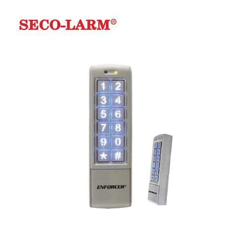 SECO-LARM SK-2323-SDQ Mullion-Style Weatherproof Digital Access Keypad; 12~24 VAC/VDC operation; 1,010 Users (Output #1: 1,000 users/Output #2: 10 users); 2 Form C relays, each rated 1 Amp @ 30VDC; Each relay has programmable output time from 1~99 seconds or toggle