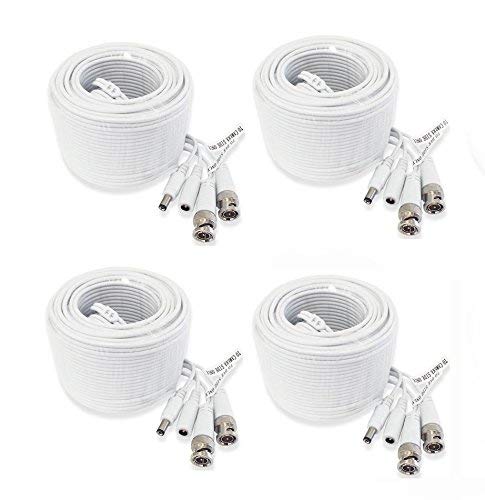 (4) 60 Foot Security Camera Cable for Samsung SDH-C75100, SDH-C75080 Systems