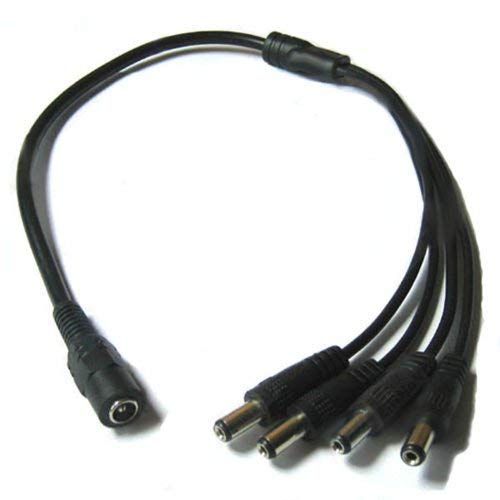 (10pcs)1 Female to 4 male Power Splitter Cable for 5.5mm x 2.1mm Jack, CCTV