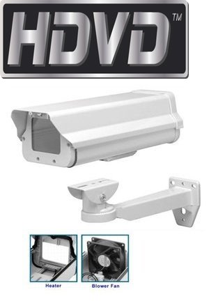 HDVD™ CH-605HB-WM Heavy Duty Outdoor CCTV Camera Housing, Built in Heater/Blower, 24VAC