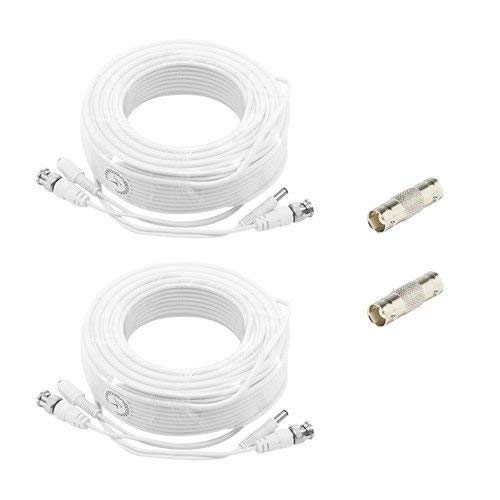 CVT Premium Universal Video & Power 60 X 2 Feet BNC Male Cable with Extension Coupler