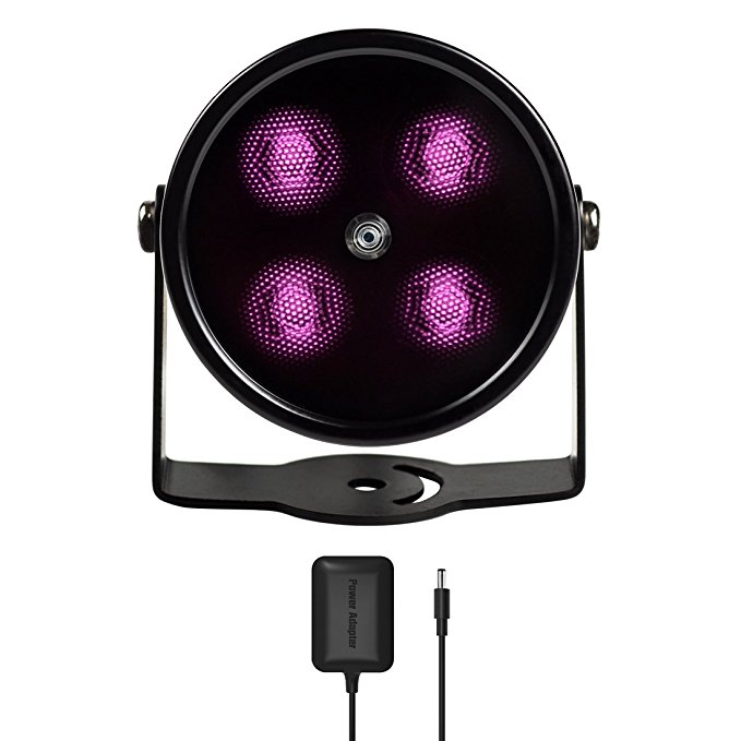 Tendelux 80ft IR Illuminator | AI4 No Hot Spot Wide Angle Infrared Light for Security Camera (w/Power Adapter)