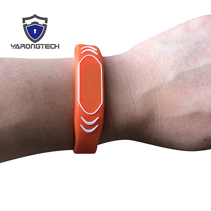 13.56MHZ MIFARE Classic 1K Wristband New RFID Adjustable Watch Tag (Orange-10pcs)