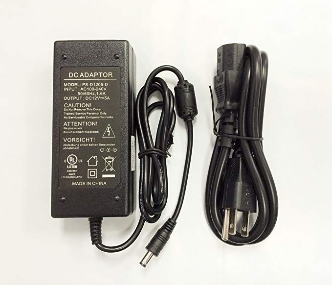 WennoW CCTV Security Camera Power Supply Adapter 12VDC 5A (5000mA) Ships from and sold by WennoW(US Seller)