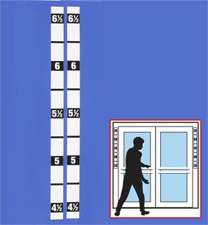 HM-101B Height Marker Door Strip (Set of 2)