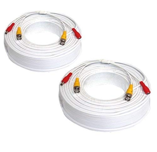 2 Pack of 200ft 200 feet Pre-Made All-In-One Siamese Video and Power BNC Cable for CCTV Security Camera Surveillance System