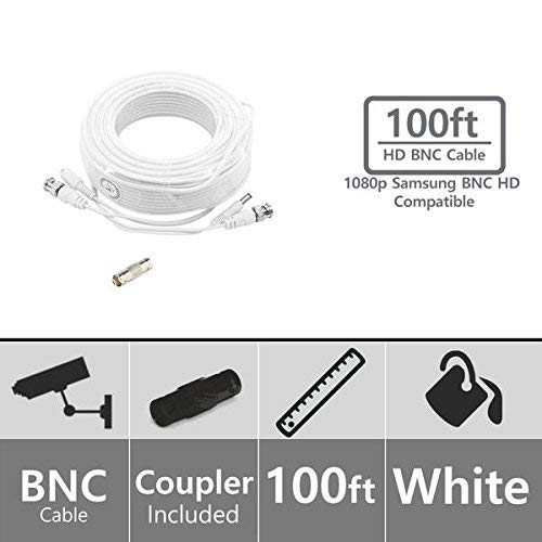 (Set of 4) STS-FHDC100 - 100ft Premium 1080p HD BNC Video Cable. Samsung Compatible with Systems SDH-C75100, SDH-C75080, SDH-B73040, SDH-B73045,SDH-B74041, SDH-B74081