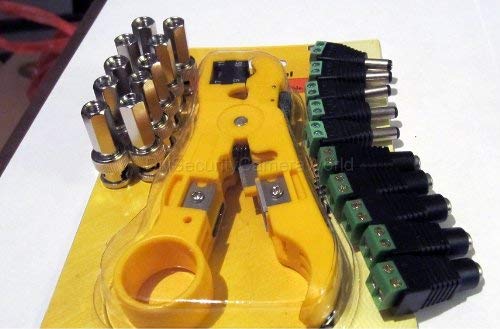 Siamese Cable Kit (10x BNC Twist-on, 5x DC Male Power connector, 5x DC Female Power Connector and 1x Cable Stripper)