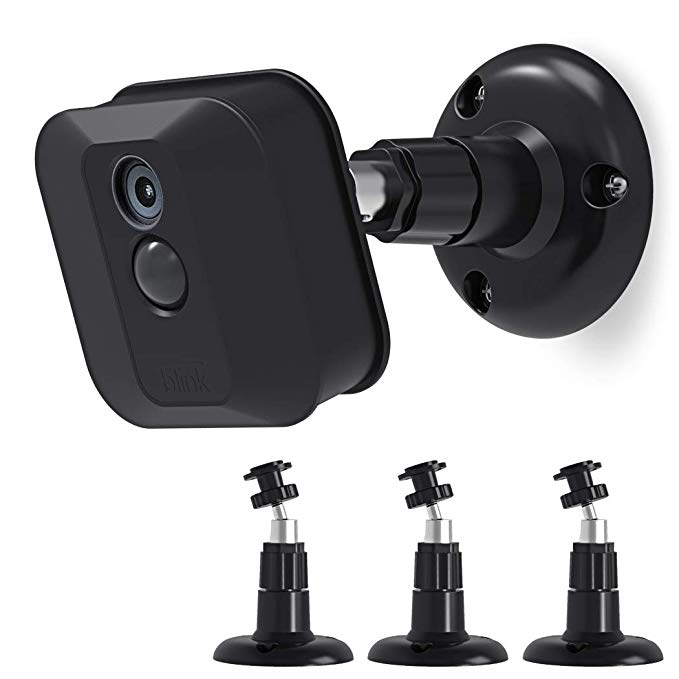 Blink XT Camera Wall Mount Bracket, Blink Home Security Camera System Acceseries,Weather Proof 360 Degree Protective Adjustable Mount Blink Outdoor Camera (3 Pack, Black)