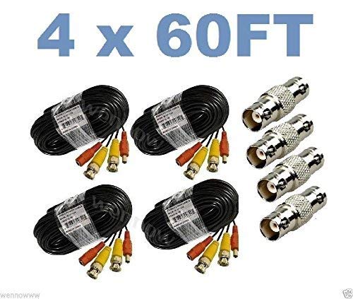 wennow (4)Pack 60ft Pre-made All-in-One Video and Power for Lorex CCTV Security Camera