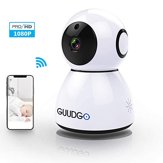 1080P Dome Camera, GUUDGO Wireless WiFi IP Camera, Security Surveillance Cloud Camera, Indoor/Outdoor Cam for Home, Baby, Pet Monitoring