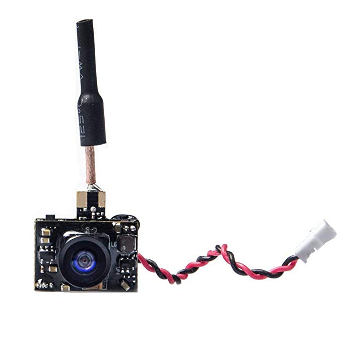 GOQOTOMO GT03-D AIO 5.8G 40CH 25/50/200MW Switchable FPV Video Transmitter with Micro 600TVL Camera and Dipole Brass Antenna