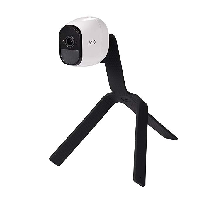 Quadpod Mount for Arlo Arlo PRO Arlo GO Arlo Pro 2 Versatile Tripod Mount for Arlo Wire-free Cameras by HOLACA (Black)