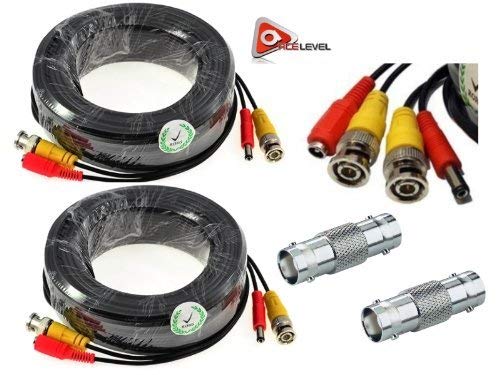 ACELEVEL 2 PACK PREMIUM 100Ft.THICK BNC EXTENSION CABLES FOR Q-SEE SYSTEMS BLACK