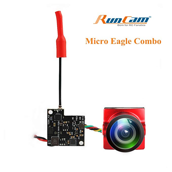 Crazepony RunCam Micro Eagle FPV Camera 800TVL NTSC/PAL with TX200U Transmitter 1S 3.5-5.5v 5.8G 48CH 25/200mW for Racing Drone Quadcopter