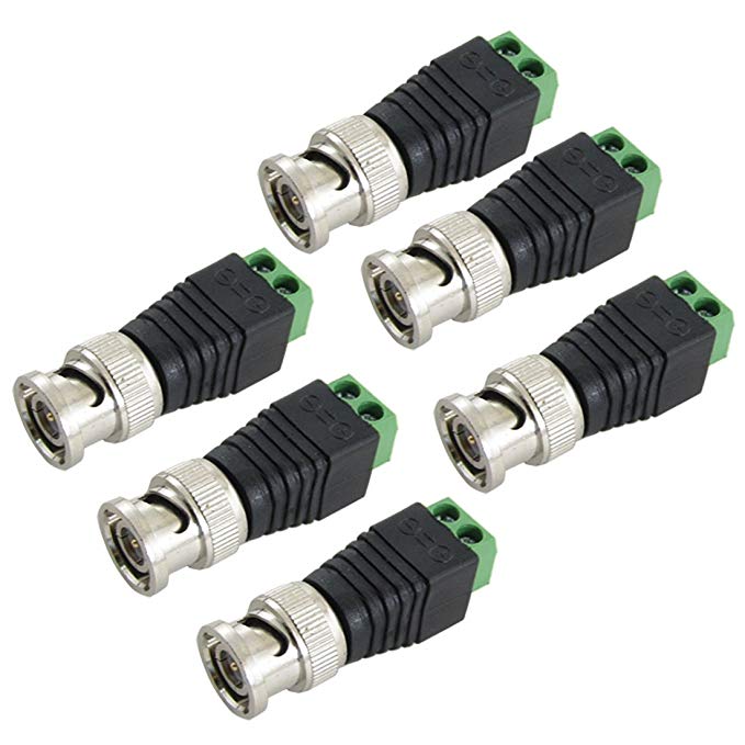 uxcell 50 x CAT5 to BNC Coax Video Balun Connector for CCTV Camera