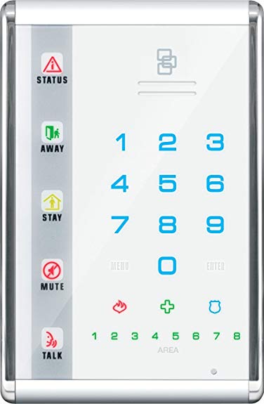 UTC Fire & Security Interlogix NetworX Advanced Touch LED Keypad, Portrait, White NX-1811E