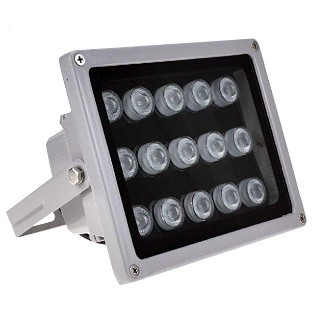 VIKYLIN IR Illuminator 850nm 15 PCS Leds 90 Degrees Wide Angle IP67 for CCTV Security Camera