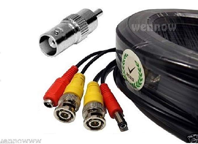 Wennow Premium Quality 200Ft Video Power BNC RCA Cable for Night Owl CCTV Security Camera