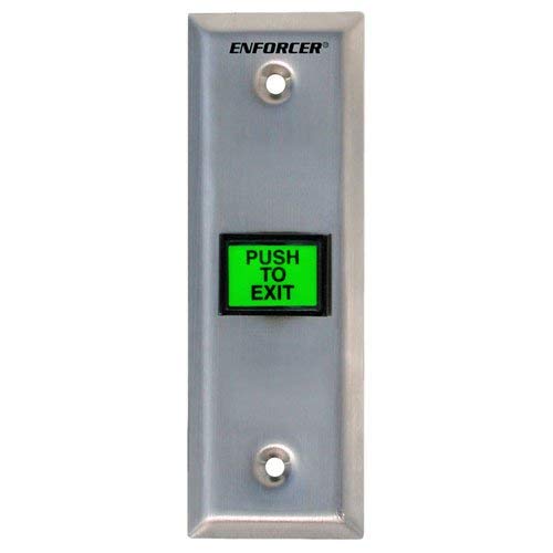 Seco-Larm Enforcer Slimline Push-to-Exit Plate, Illuminated (SD-7103GC-PEQ)