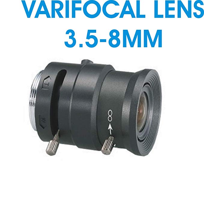 VideoSecu 3.5 - 8mm Vari Focal DC Auto Iris CS Mount Video Security Camera Lens 1BG